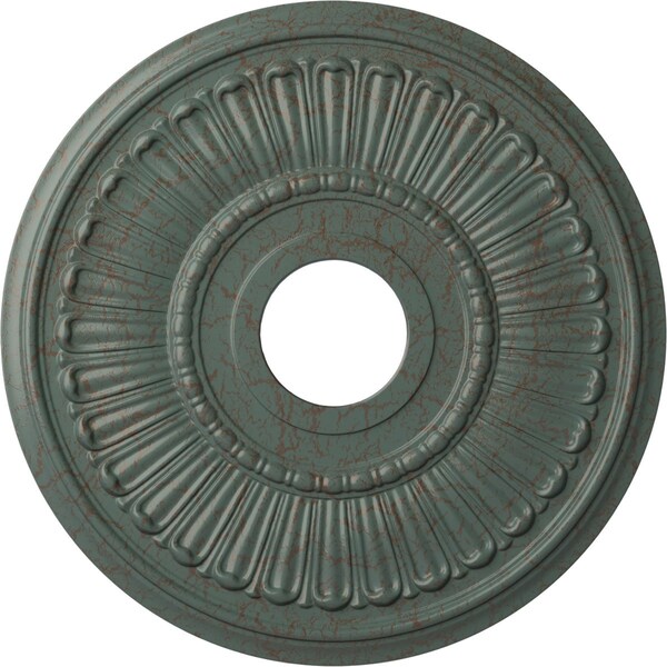 Ekena Millwork Melonie Ceiling Medallion (Canopies up to 6 3/8"), 16"OD x 3 5/8"ID x 3/4"P, Cloud Burst Crackle CM16MLCBC - main